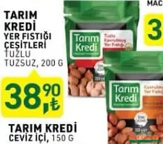 TARIM KREDİ YER FISTIĞI ÇEŞİTLERİ 200 G fiyat ve kampanya bilgisi